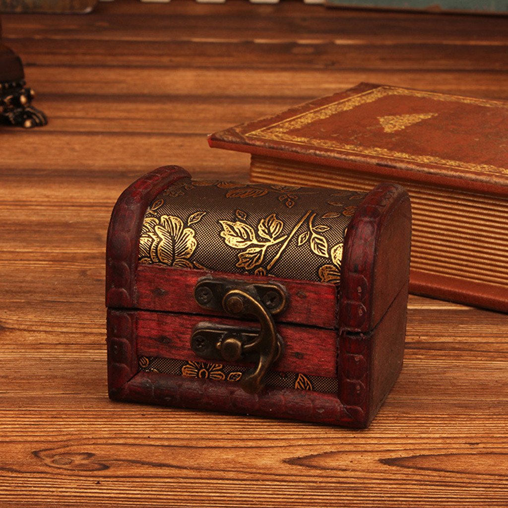 Vintage Items - Chinese Style Vintage Wooden Jewelry Box