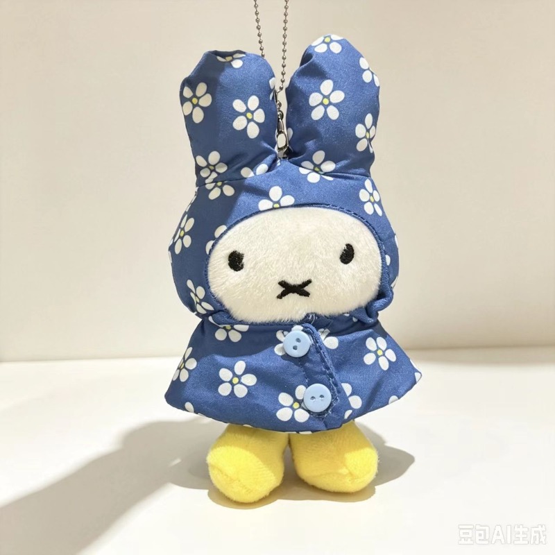 Miffy Raincoat Plush Keychain  - Vintage Items review and price